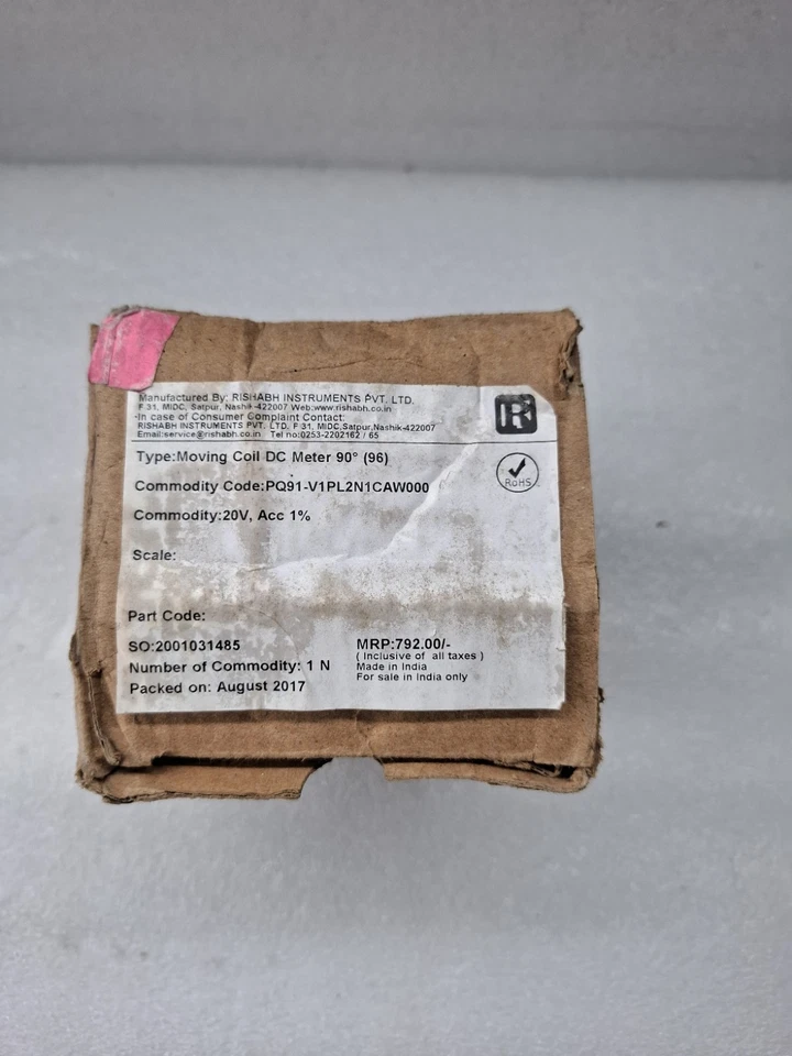 RISHABH 96 DC ANALOGVOLTMETER 2001031485/006